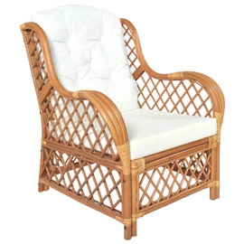 Садовый стул VLX Natural Rattan 325471, светло-коричневый/кремовый, 81 см x 70 см x 90 см
