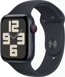 Умные часы Apple Watch SE GPS + Cellular 44mm Midnight Aluminium Midnight Sport Band M/L, черный
