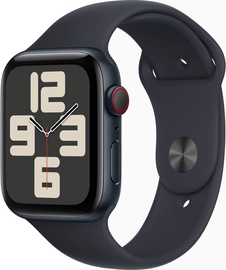 Viedais pulkstenis Apple Watch SE GPS + Cellular 44mm Midnight Aluminium Midnight Sport Band M/L, melna