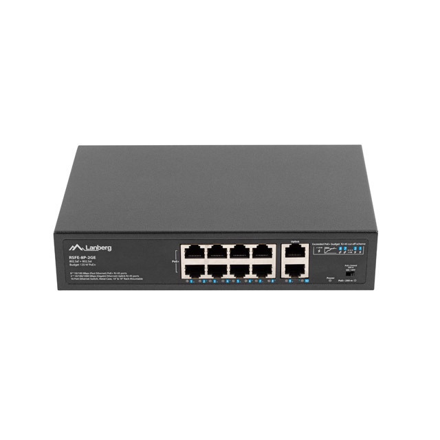 Коммутатор (Switch) Lanberg 8X 100MB POE+/2X 1GB