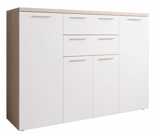 Kummut WIPMEB Bravo 864, valge/tamm, 148 x 40 x 103.5 cm