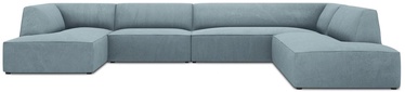 Kampinė sofa Micadoni Home Ruby Panoramic 7 Seats, žydra, dešininė, 366 x 273 cm x 69 cm