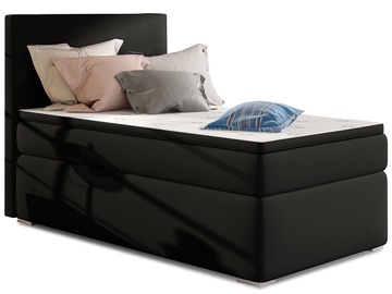 Кровать Rocco Soft 11 Right, 90 x 200 cm, черный, с матрасом