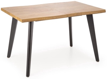 Pusdienu galds izvelkams Dickson, brūna/melna, 150 - 210 cm x 90 cm x 75 cm