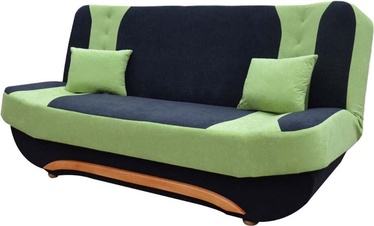 Диван-кровать Ewa II Alova 04, Alova 42, черный/зеленый, 92 x 194 см x 95 см