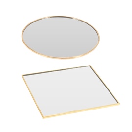 Küünlahoidja Mirror gold, kuldne