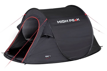 Divvietīga telts High Peak Vision 2 10280, melna