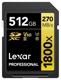 Atminties kortelė Lexar Professional 1800x, 512 GB