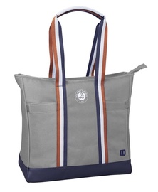 Спортивная сумка Wilson Roland Garros Team Tote, синий/коричневый/белый/серый, 460 мм x 410 мм x 190 мм