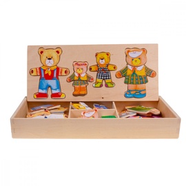 Koka puzle Smily Play 4 Teddy Bears, daudzkrāsaina