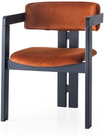 Стул для столовой Kalune Design CO 001 974NMB1710, матовый, черный/oранжевый, 49 см x 58 см x 76 см
