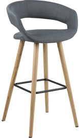 Bāra krēsls Home4you AC66266, tumši pelēka, 55 cm x 46.5 cm x 98 cm
