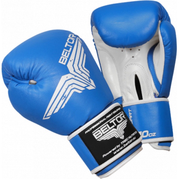 Боксерские перчатки Beltor Standart B0024, синий, 10 oz