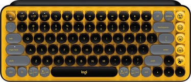 Klaviatuur Logitech POP Keys Brown EN, kollane, juhtmeta
