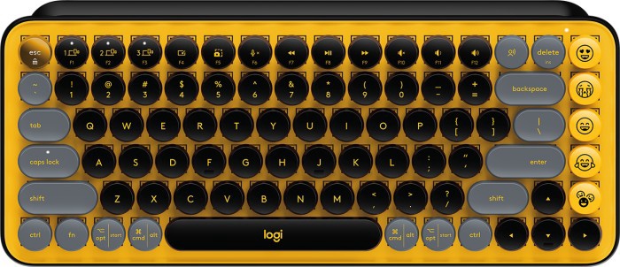 Клавиатура Logitech POP Keys Brown EN, желтый, беспроводная