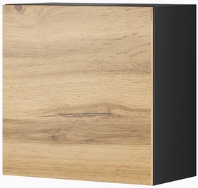 Spintelė Cama Meble Vigo 90 Square Cabinet, juoda/ąžuolo, 50 cm x 50 cm x 30 cm