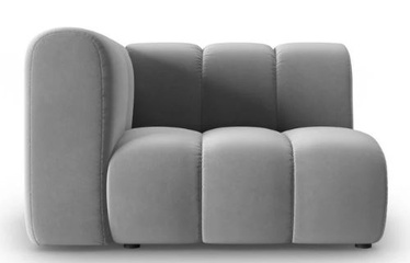 Элемент модульного дивана Micadoni Home Lupine Velvet, серый, левый, 114 x 87 см x 70 см