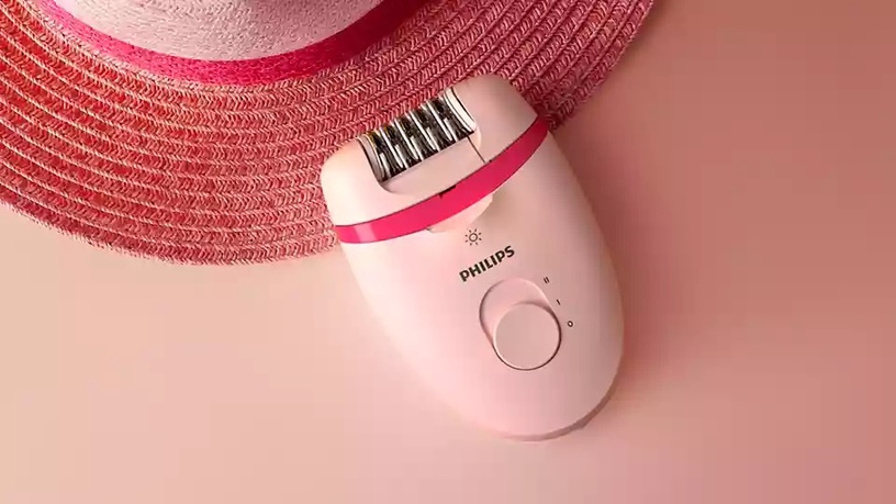 Epilaator Philips Satinelle Essential BRE285/00, valge/roosa