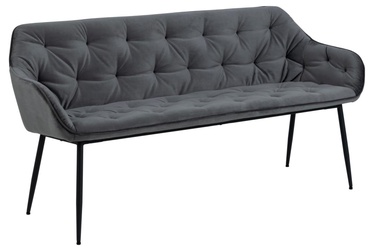 Dīvāns Brooke VIC 28, melna/tumši pelēka, 167 x 57 x 84.5 cm