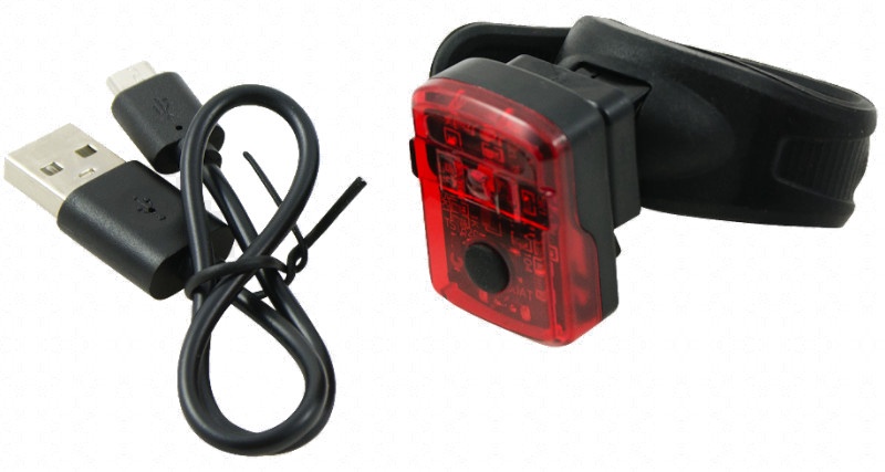 Велосипедный фонарь Bottari Rear-X 94335, пластик/силикон, черный/красный