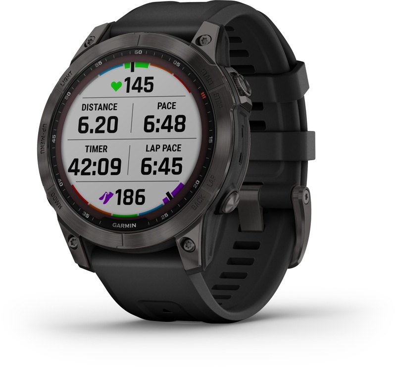 Умные часы Garmin fēnix® 7 Sapphire Solar, графитовый