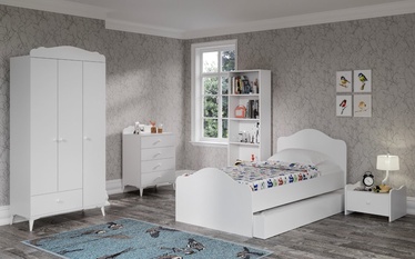 Bērnu istabas mēbeļu komplekts Kalune Design Kanguru 142NPG1516, balta, 195 x 95 cm
