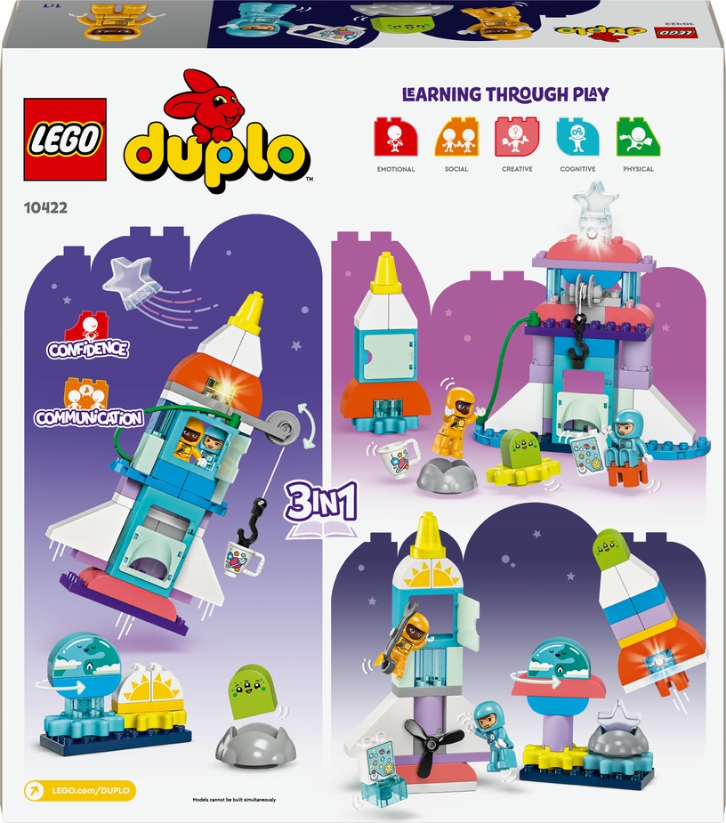 Konstruktors LEGO® DUPLO® Trīs vienā Kosmosa kuģa piedzīvojums 10422