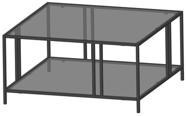 Журнальный столик Kalune Design Uranüs, черный/серый, 80 см x 80 см x 40 см