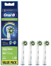 Dantų šepetėlio galvutė Oral-B Cross Action, balta, 4 vnt.