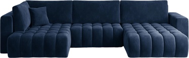 Stūra dīvāns Bonito Lukso 40, tumši zila, labais, 170 x 340 cm x 92 cm