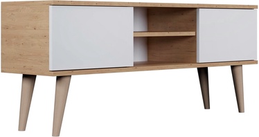 ТВ стол Kocot Kids Toronto, белый/дубовый, 120 см x 36 см x 55.5 см