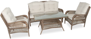 Комплект уличной мебели Floriane Garden Lady 134JML1164, темно коричневый, 4 места