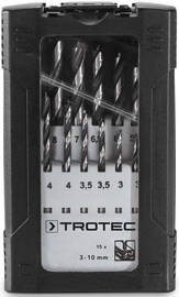 Puuride komplekt Trotec Drill Bit Set 30-00011, betoon, keermega, sirge, 3 mm, 15 tk