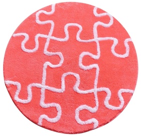 Vannitoa põrandamatt Foutastic Puzzle 359CHL4215, punane/oranž, 90 cm x 90 cm, Ø 90 cm