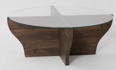 Журнальный столик Kalune Design Amphora, ореховый, 92 см x 92 см x 35 см