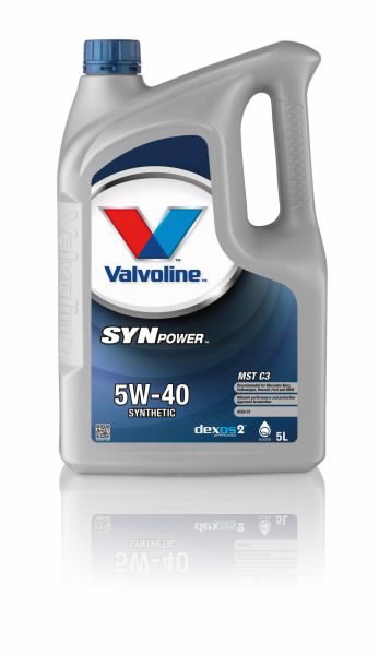 Motoreļļa Valvoline Synpower MST C3 5W - 40, sintētiskais, vieglajam auto, 5 l