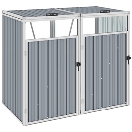 Крыша для контейнера VLX Double Garbage Bin Shed 46278, 1430 мм x 810 мм x 1210 мм, серый