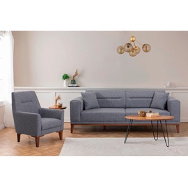 Diivanikomplekt Hanah Home Liones Tepsili Set, tumši pelēka, 94 x 223 x 82 cm