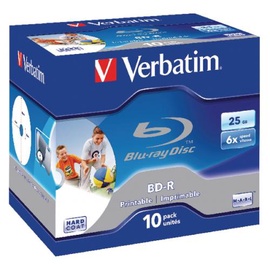 Комплект дисков Verbatim BluRay BD-R, 25 GB, 10шт.