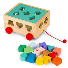 Развивающая игра EcoToys Wooden Sorter Trolley, 10 см, Универсальный