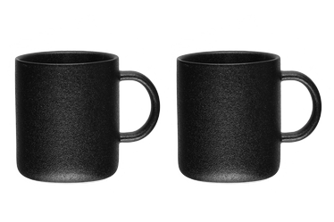 Krūzīte Maku Robust, 2 gab., melna, 0.33 l
