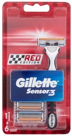 Skūšanās komplekts Gillette Sensor3 Red Edition, 7 gab