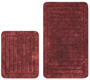 Vannasistabas paklājiņu komplekts Foutastic 394ANR1264, bordo, 60 cm x 100 cm