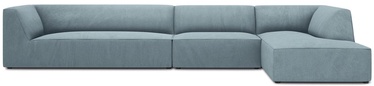 Stūra dīvāns Micadoni Home Ruby 5 Seats, gaiši zila, labais, 366 x 180 cm x 69 cm