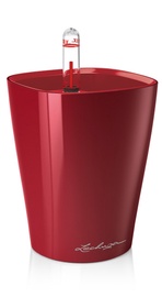Puķu pods Lechuza Mini Deltini 14960, plastmasa, 7.5 cm, Ø 10 cm x 10 cm, sarkana