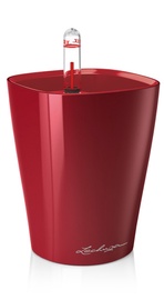 Lillepott Lechuza Mini Deltini 14960, plastik, 7.5 cm, Ø 10 cm x 10 cm, punane