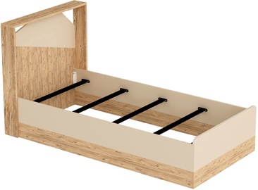 Кровать Kalune Design Sneker, 90 x 190 cm, бежевый/сосновый, с решеткой