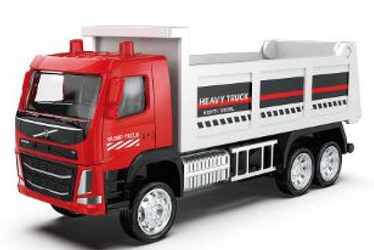 Rotaļlietu smagā tehnika MSZ Volvo Dump Truck 67374M, balta/sarkana