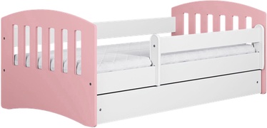 Vaikiška lova viengulė Kocot Kids Classic 1, balta/rožinė, 184 x 90 cm
