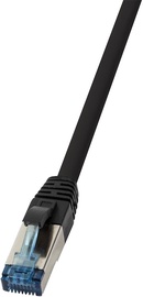 Сетевой кабель Logilink S/FTP Cat.6A CQ6135S, черный, 40 м